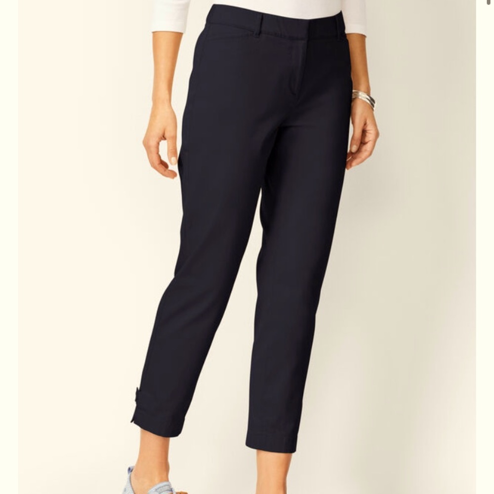 Talbots perfect crop pant in black sz 2